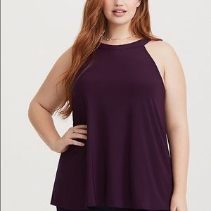 NWT Torrid Purple High Neck Tank Top